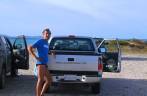 Nosso carro em Bonaire (no South Pier, no sul da ilha)